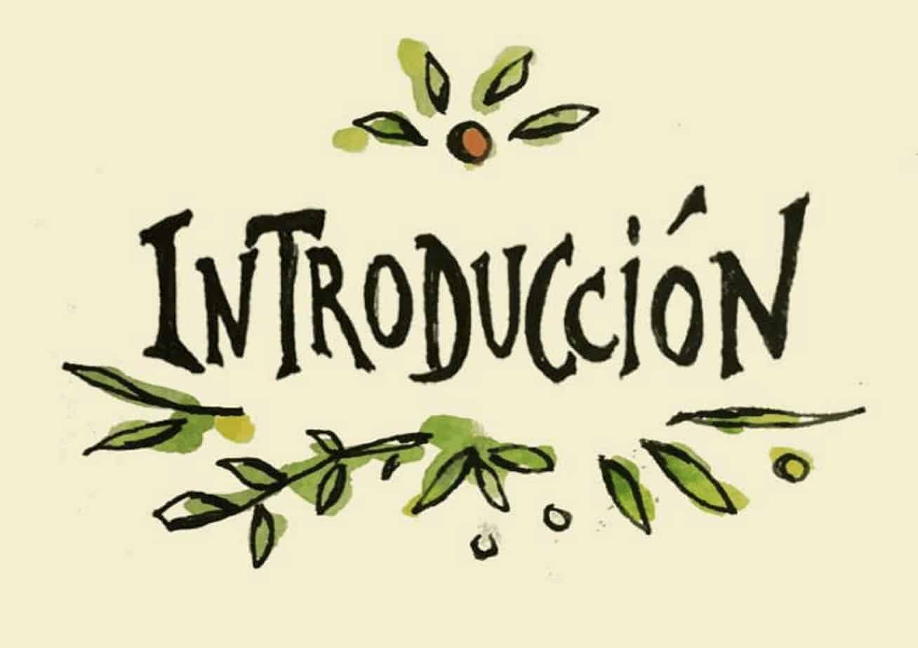 Ilustración de introducción con hojas y elementos naturales.
